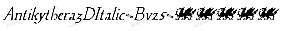 Antikythera3DItalic-Bvz5字体转换