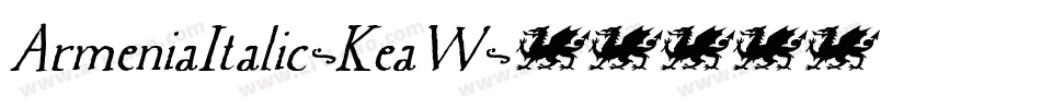 ArmeniaItalic-KeaW字体转换