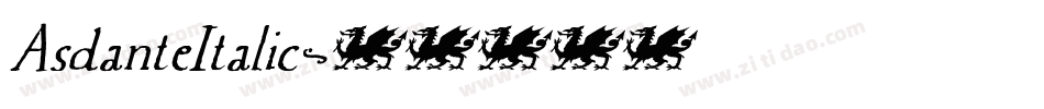 AsdanteItalic字体转换