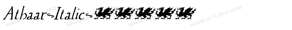 Athaar-Italic字体转换
