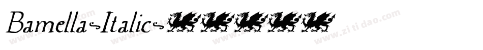 Bamella-Italic字体转换 Bamella-Italic字体转换