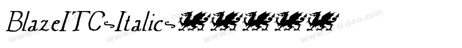 BlazeITC-Italic字体转换