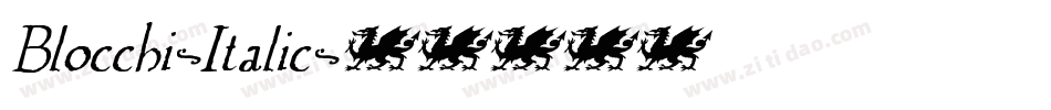 Blocchi-Italic字体转换