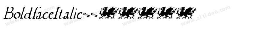BoldfaceItalic-字体转换 BoldfaceItalic-字体转换