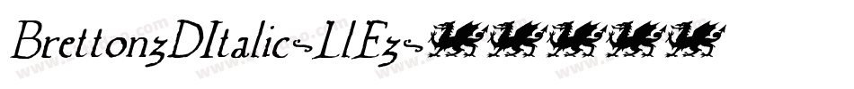 Bretton3DItalic-LlE3字体转换
