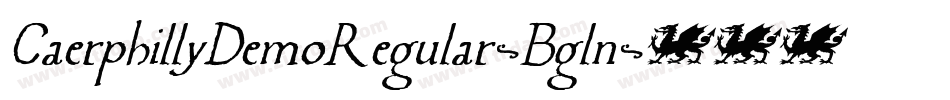 CaerphillyDemoRegular-Bgln字体转换