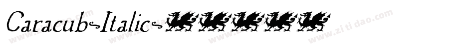 Caracub-Italic字体转换