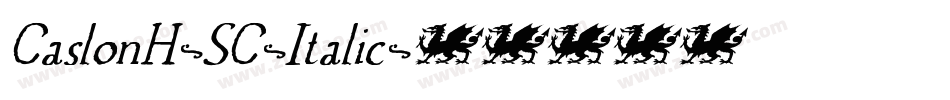CaslonH-SC-Italic字体转换