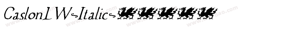 CaslonLW-Italic字体转换 CaslonLW-Italic字体转换