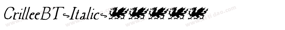 CrilleeBT-Italic字体转换