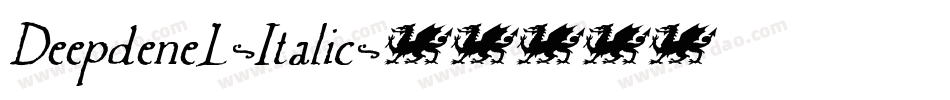 DeepdeneL-Italic字体转换