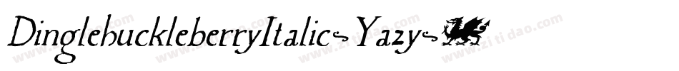 DinglehuckleberryItalic-Ya2y字体转换