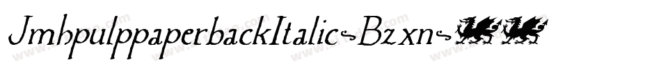 JmhpulppaperbackItalic-Bzxn字体转换