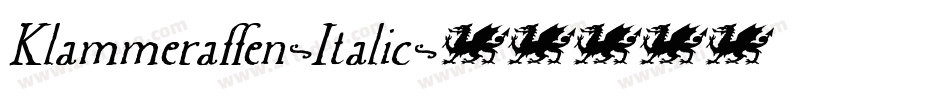 Klammeraffen-Italic字体转换