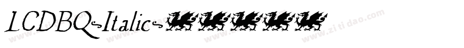 LCDBQ-Italic字体转换 LCDBQ-Italic字体转换