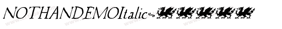 NOTHANDEMOItalic字体转换