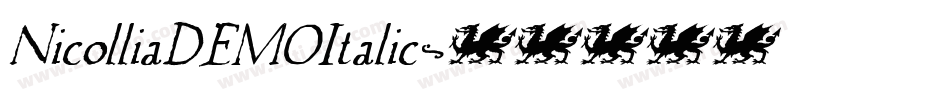 NicolliaDEMOItalic字体转换