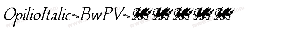 OpilioItalic-BwPV字体转换