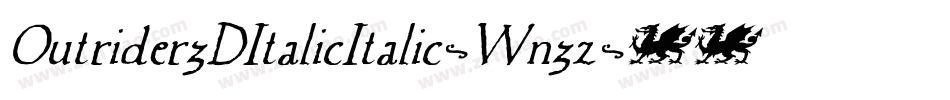 Outrider3DItalicItalic-Wn3z字体转换