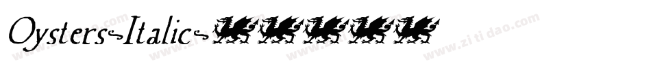 Oysters-Italic字体转换
