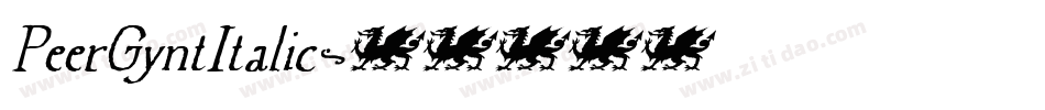 PeerGyntItalic字体转换