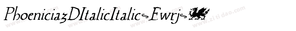 Phoenicia3DItalicItalic-Ewrj字体转换