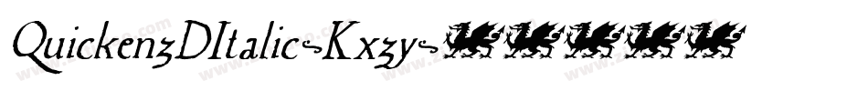 Quicken3DItalic-Kx3y字体转换