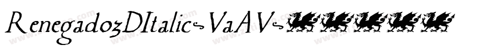 Renegado3DItalic-VaAV字体转换 Renegado3DItalic-VaAV字体转换