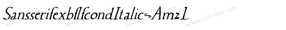 SansserifexbflfcondItalic-Am2L字体转换