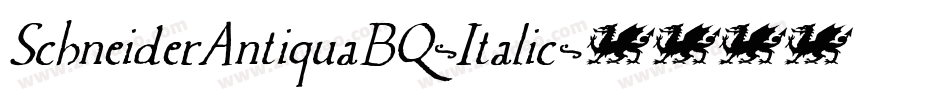 SchneiderAntiquaBQ-Italic字体转换