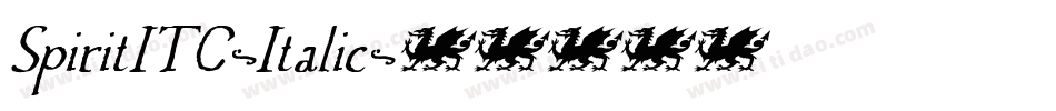 SpiritITC-Italic字体转换