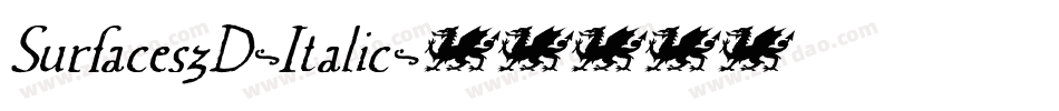 Surfaces3D-Italic字体转换