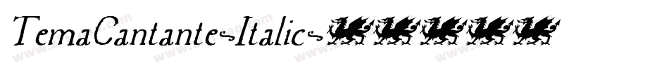 TemaCantante-Italic字体转换