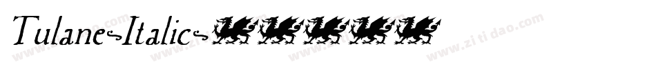 Tulane-Italic字体转换