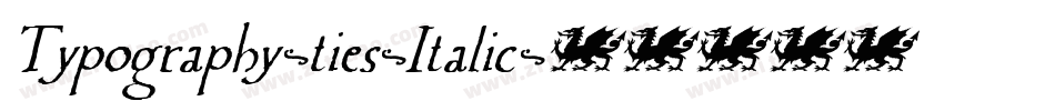 Typography-ties-Italic字体转换