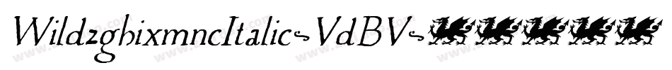 Wild2ghixmncItalic-VdBV字体转换