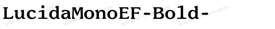 LucidaMonoEF-Bold字体转换