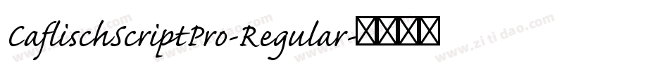 CaflischScriptPro-Regular字体转换