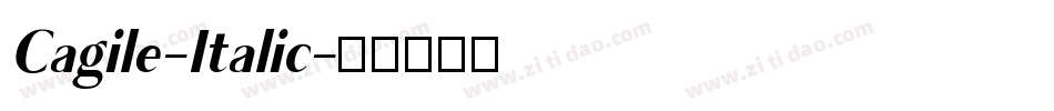 Cagile-Italic字体转换