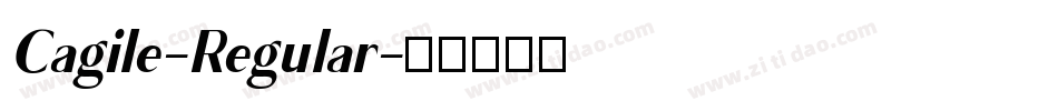 Cagile-Regular字体转换