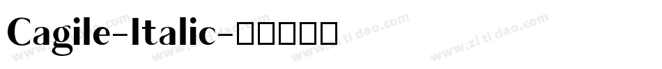 Cagile-Italic字体转换