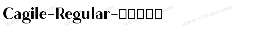 Cagile-Regular字体转换