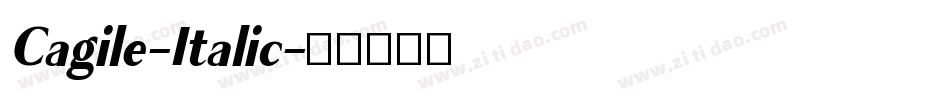Cagile-Italic字体转换