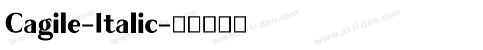 Cagile-Italic字体转换