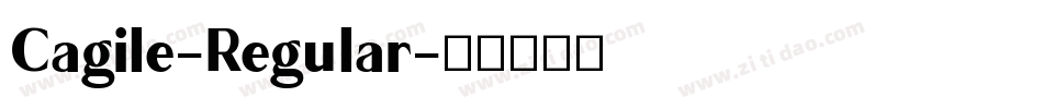Cagile-Regular字体转换