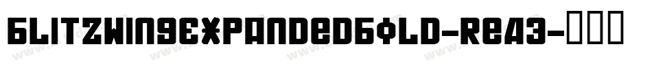 BlitzwingExpandedBold-ReA3字体转换