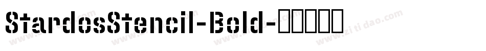 StardosStencil-Bold字体转换