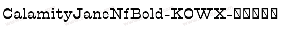 CalamityJaneNfBold-KOWX字体转换