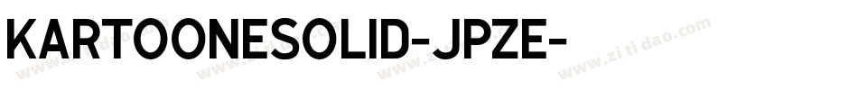 KartooneSolid-JpZE字体转换