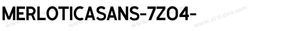 MerloticaSans-7Z04字体转换